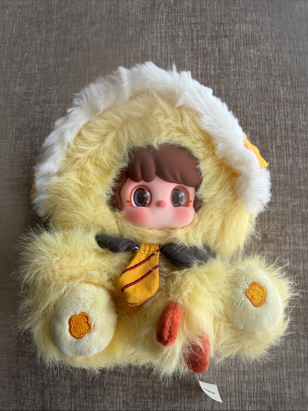 NWT Lunastar whisperer Yellow Fluffy Hooded Doll - Soft Kids Toy